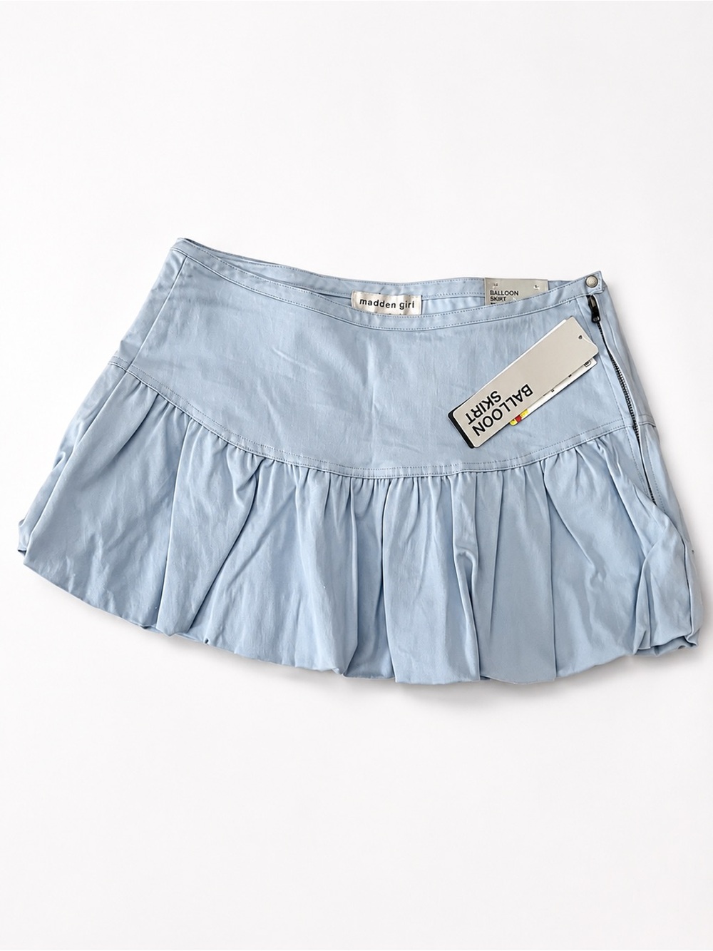 Madden Girl Baby Blue Ruffled Mini Skirt